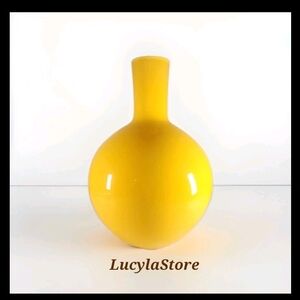 Modern Yellow Globe Ceramic Vase
